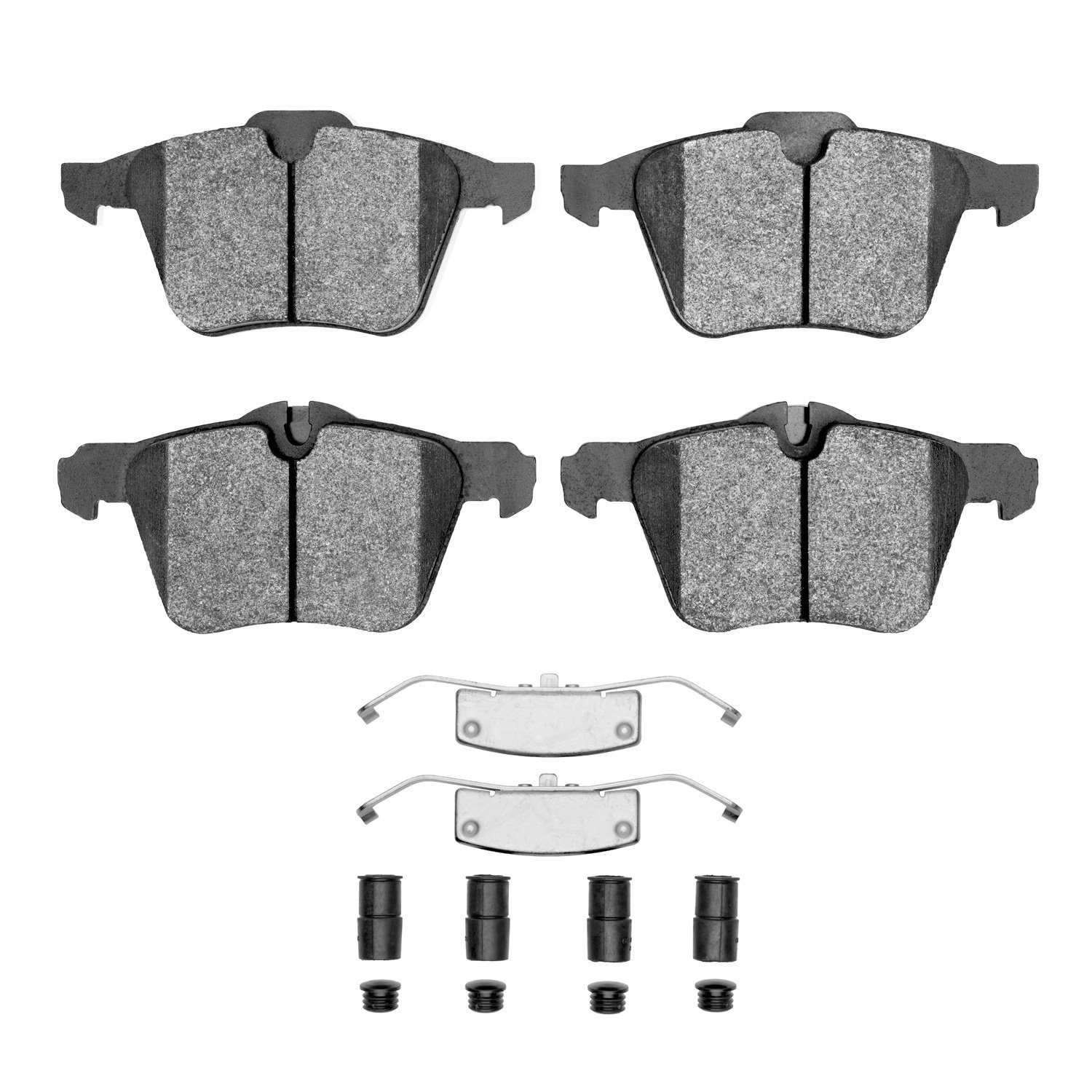 Semi-Metallic Brake Pads & Hardware Kit, 2007-2018 Fits Multiple Makes/Models, Position: Front
