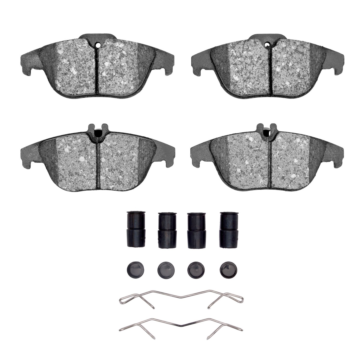 Semi-Metallic Brake Pads & Hardware Kit, 2008-2017 Mercedes-Benz, Position: Rear