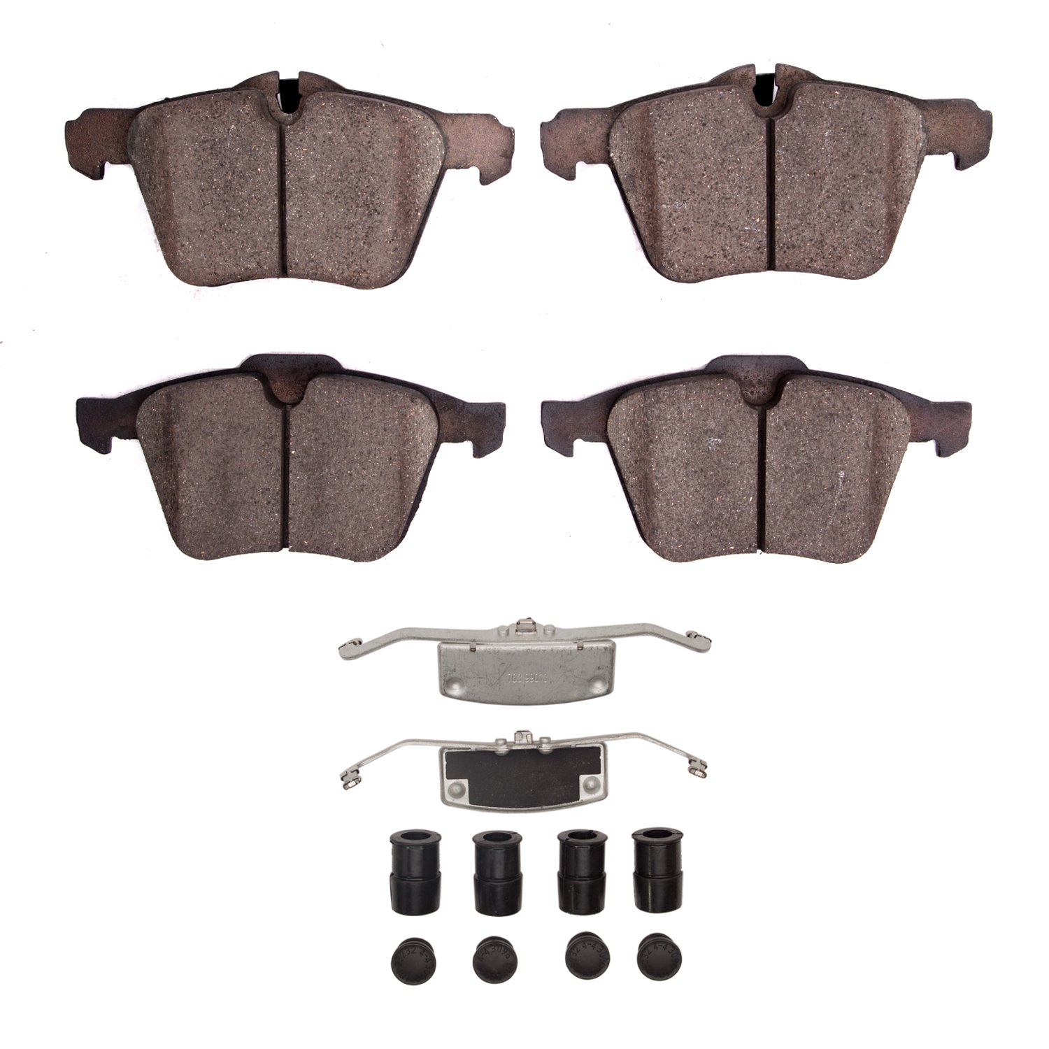 Semi-Metallic Brake Pads & Hardware Kit, 2013-2021 Jaguar, Position: Front