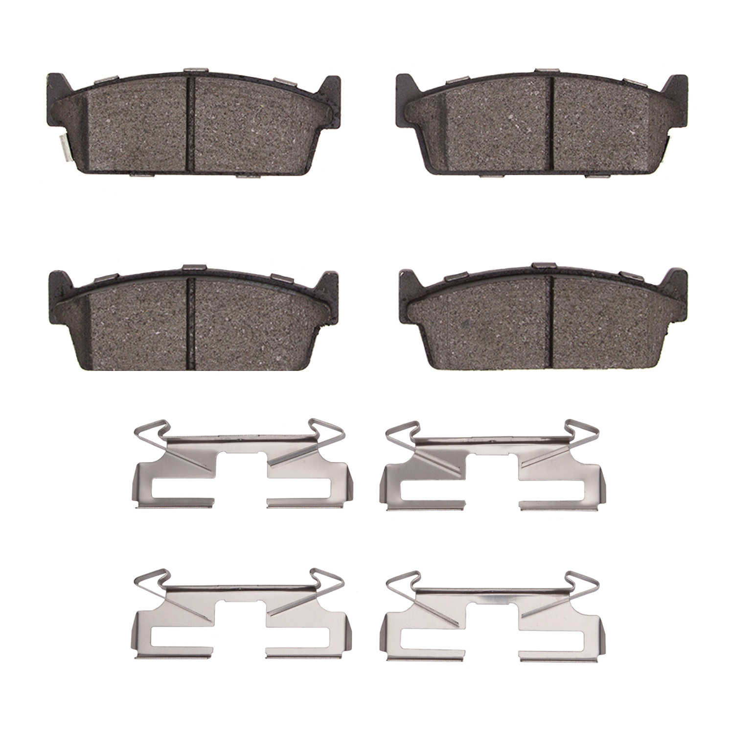 Optimum OE Brake Pads & Hardware Kit, 1990-1992 Infiniti/Nissan, Position: Rear