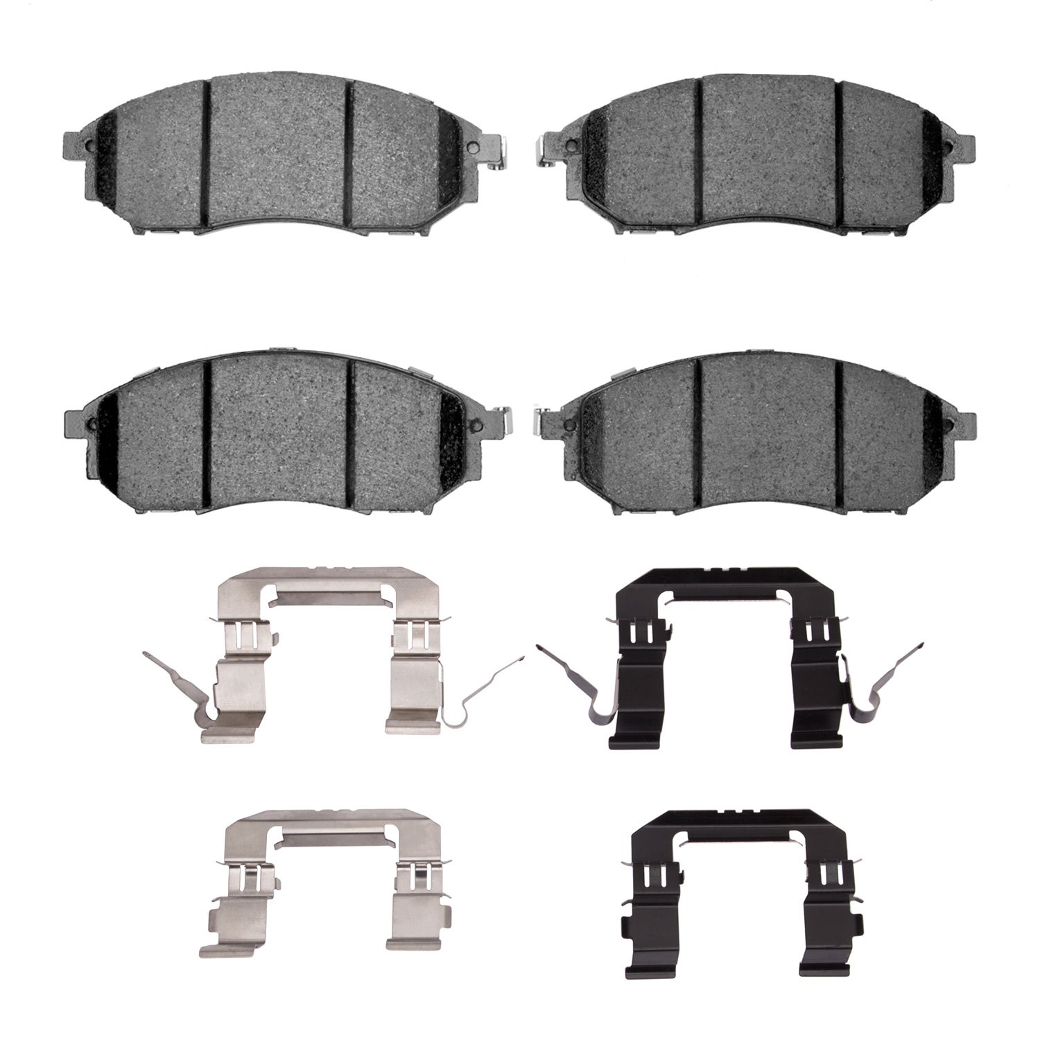 Optimum OE Brake Pads & Hardware Kit, 2014-2014 Infiniti/Nissan, Position: Front