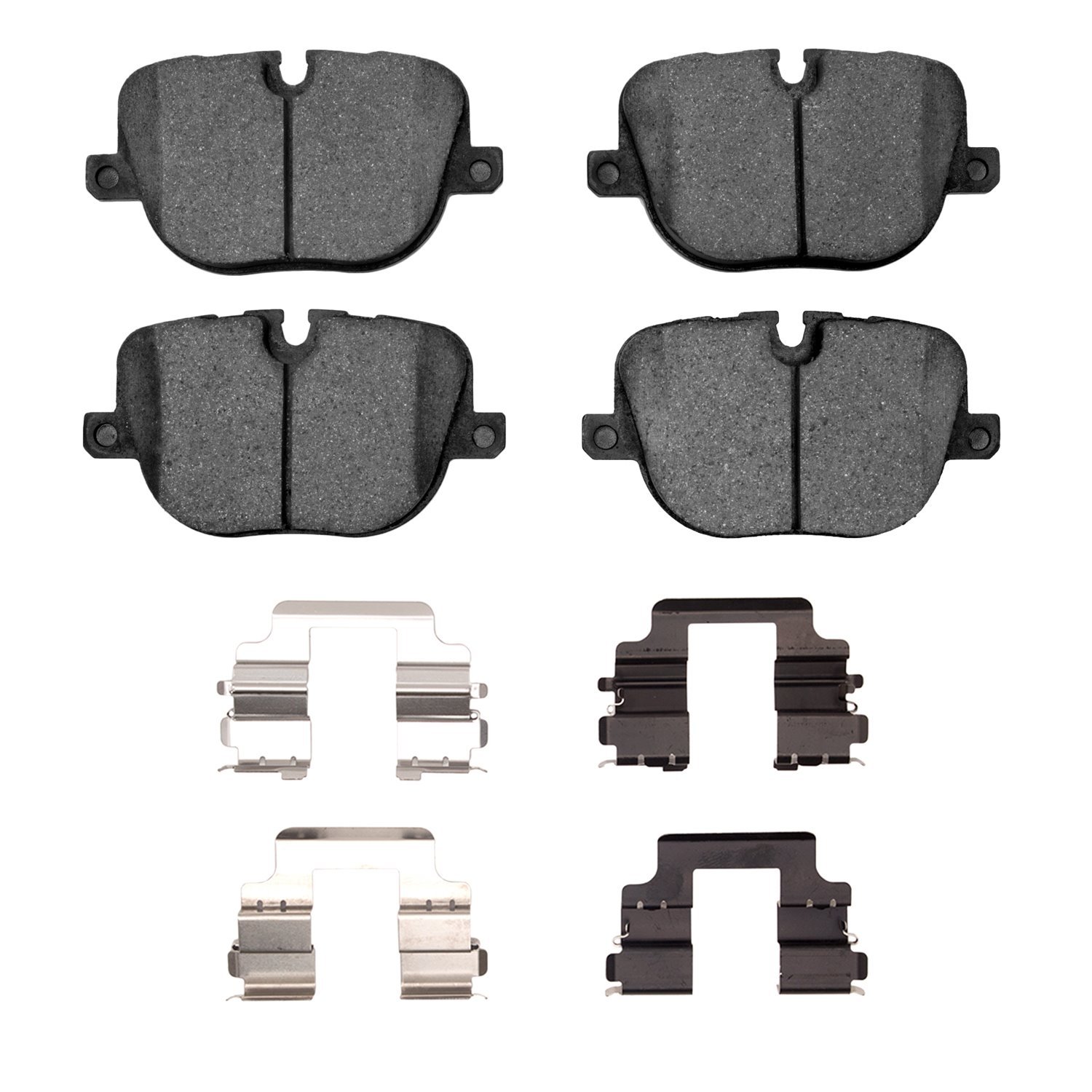 Optimum OE Brake Pads & Hardware Kit, 2010-2013 Land Rover, Position: Rear