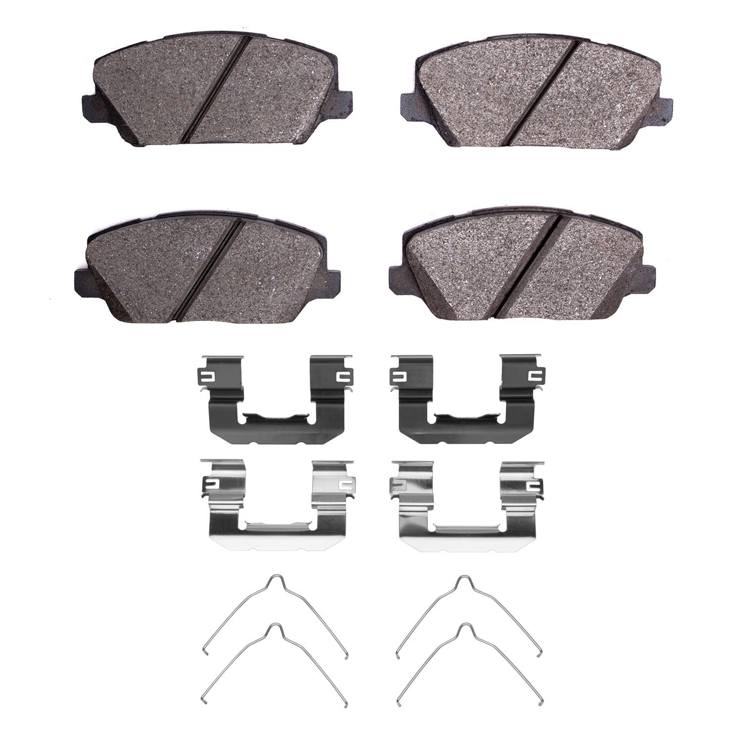 Optimum OE Brake Pads & Hardware Kit, 2017-2020 Kia/Hyundai/Genesis, Position: Front