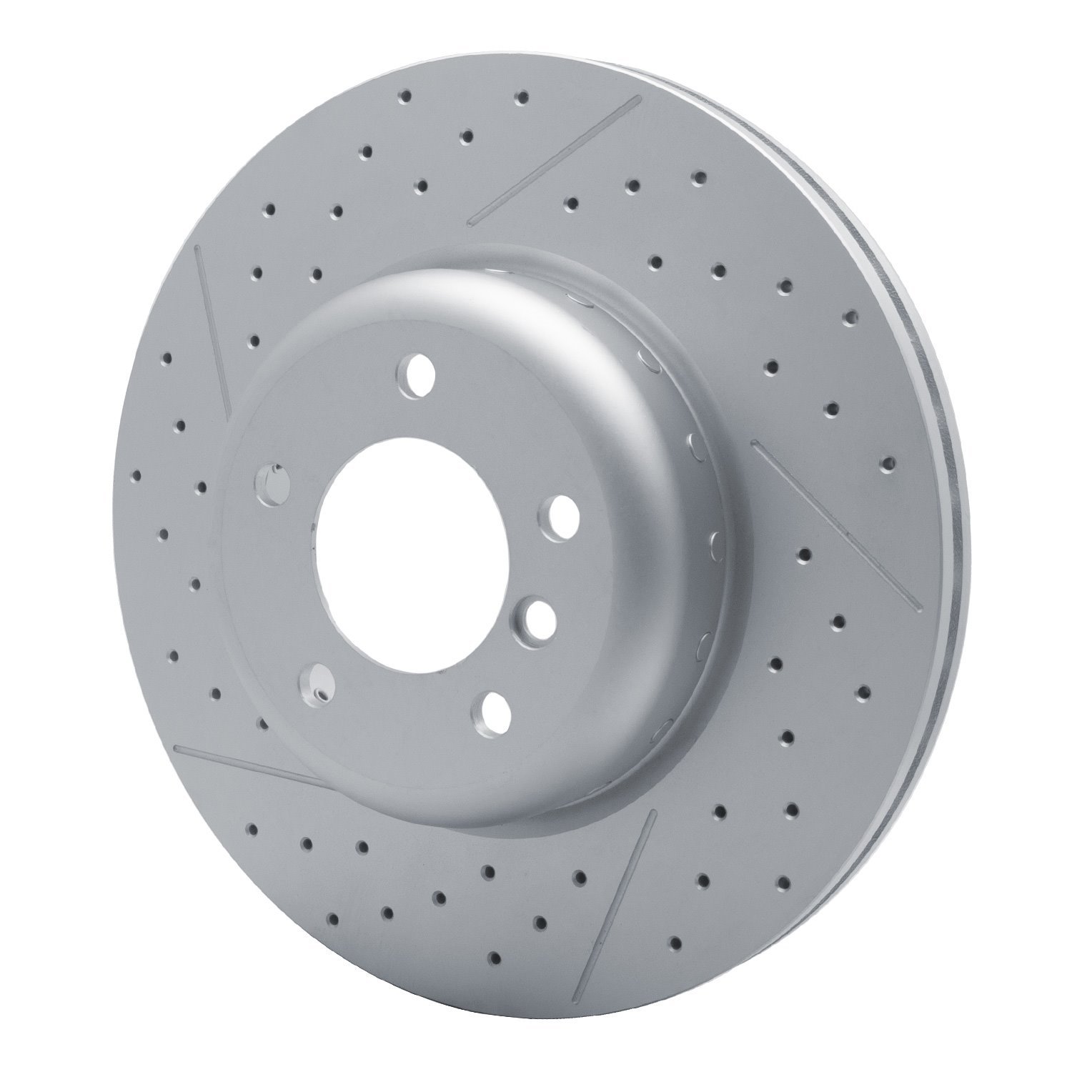 Hi-Carbon Alloy Geomet-Coated Drilled & Slotted Rotor, 2013-2013 BMW, Position: Front