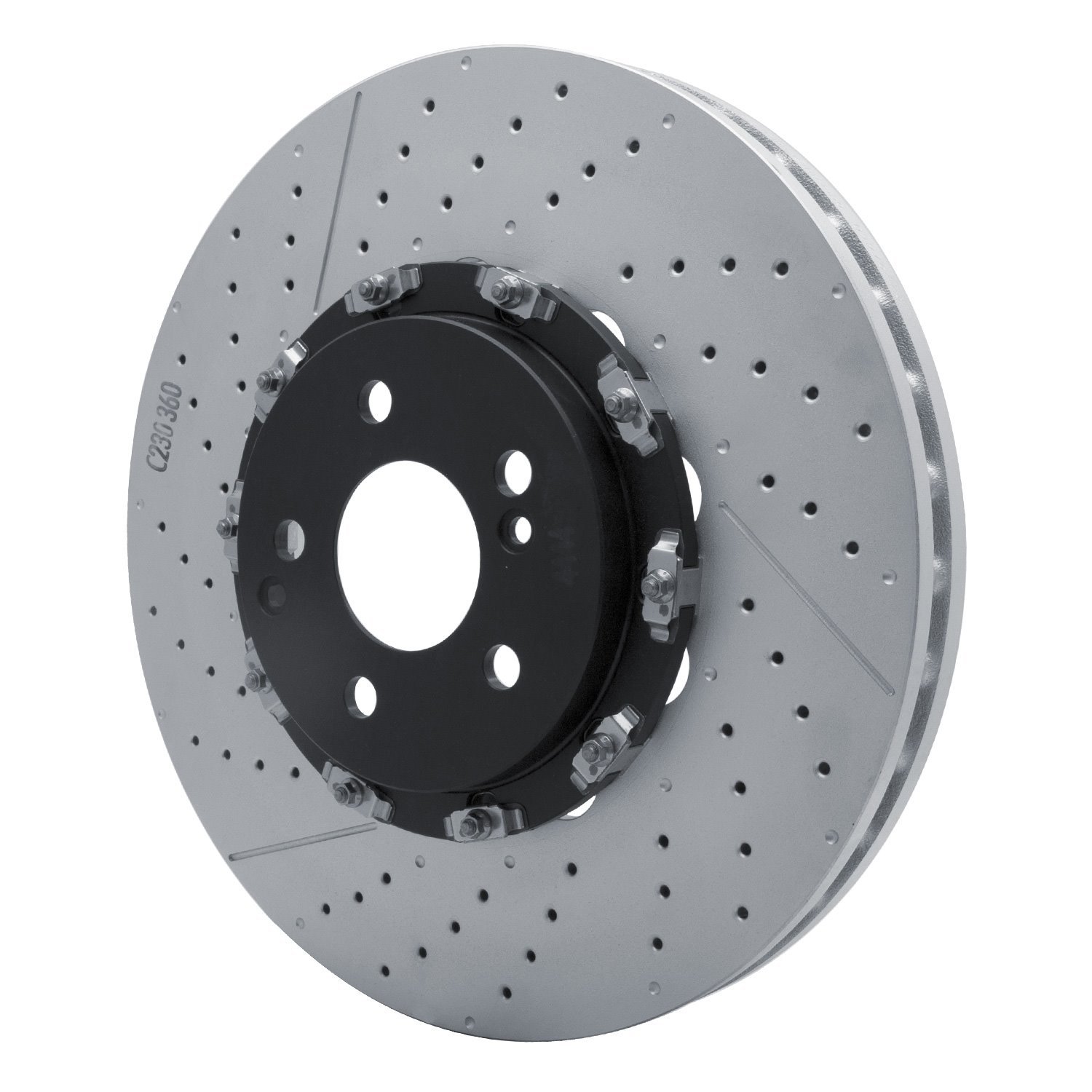 Hi-Carbon Alloy Geomet-Coated Drilled & Slotted Rotor, 2007-2016 Mercedes-Benz, Position: Front