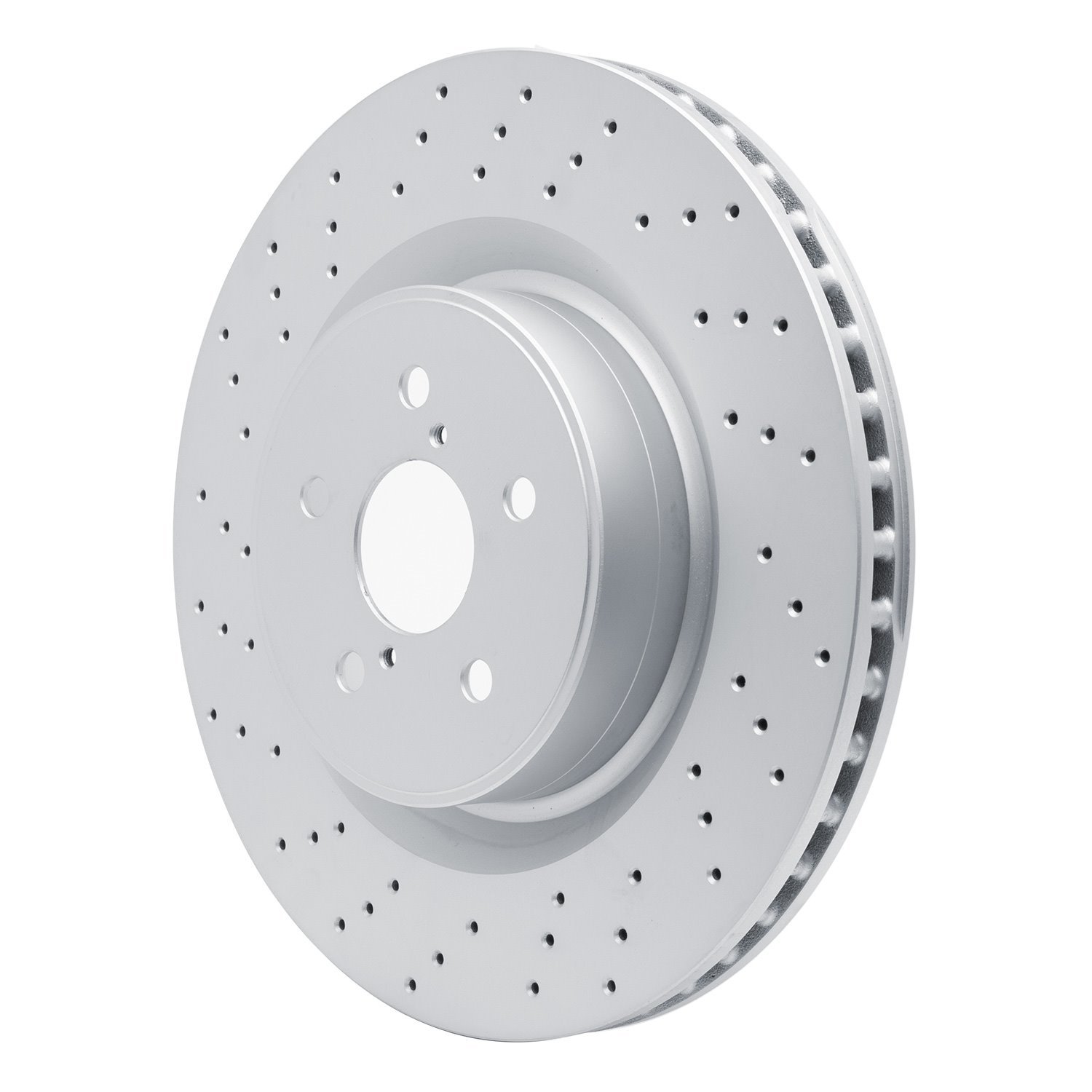Hi-Carbon Alloy Geomet-Coated Drilled Rotor, 2008-2014 Lexus/Toyota/Scion, Position: Front