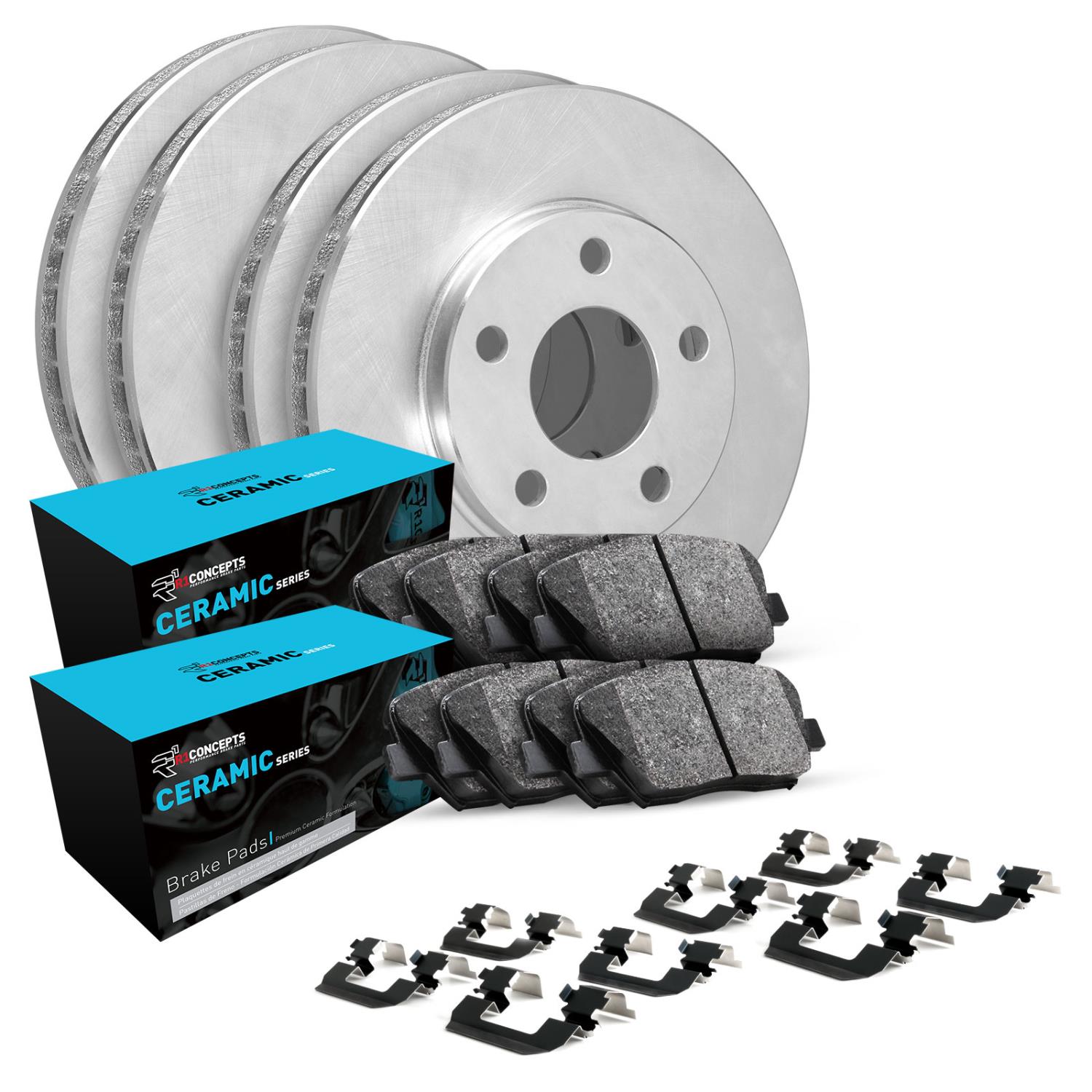 E-Line Brake Rotor w/Ceramic Pads & Hardware, 2012-2015 Mercedes-Benz, Position: Front & Rear