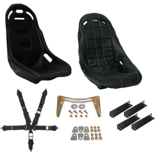 Low-Back Polyethylene Racing Seat Kit Includes: Low-Back Polyethylene Racing Seat