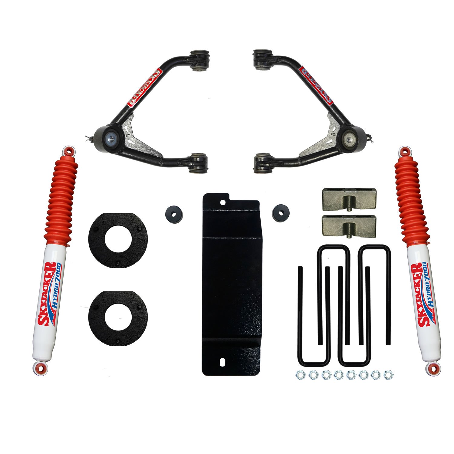 3.500-4.000 In. Upper Control Arm Lift Kit with Hydro7000 Rear Shocks for 2014-2016 GM 1500 4WD