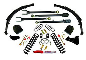 Suspension Lift Kit 4 in. Lift Incl. Front Coil Springs System Box PN[F5451S] 4-Link Conversion Rear Shocks