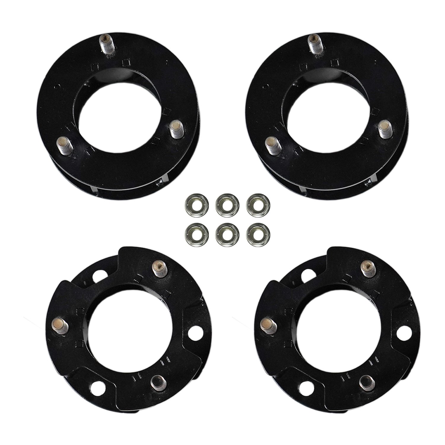 Front/Rear 2 in. Lift Top-Mount Strut Steel Spacer Suspension Lift Kit for Late-Model Ford Bronco