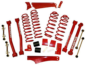 JK401KCR Front and Rear Suspension Lift Kit, Lift Amount: 4 in. Front/4 in. Rear