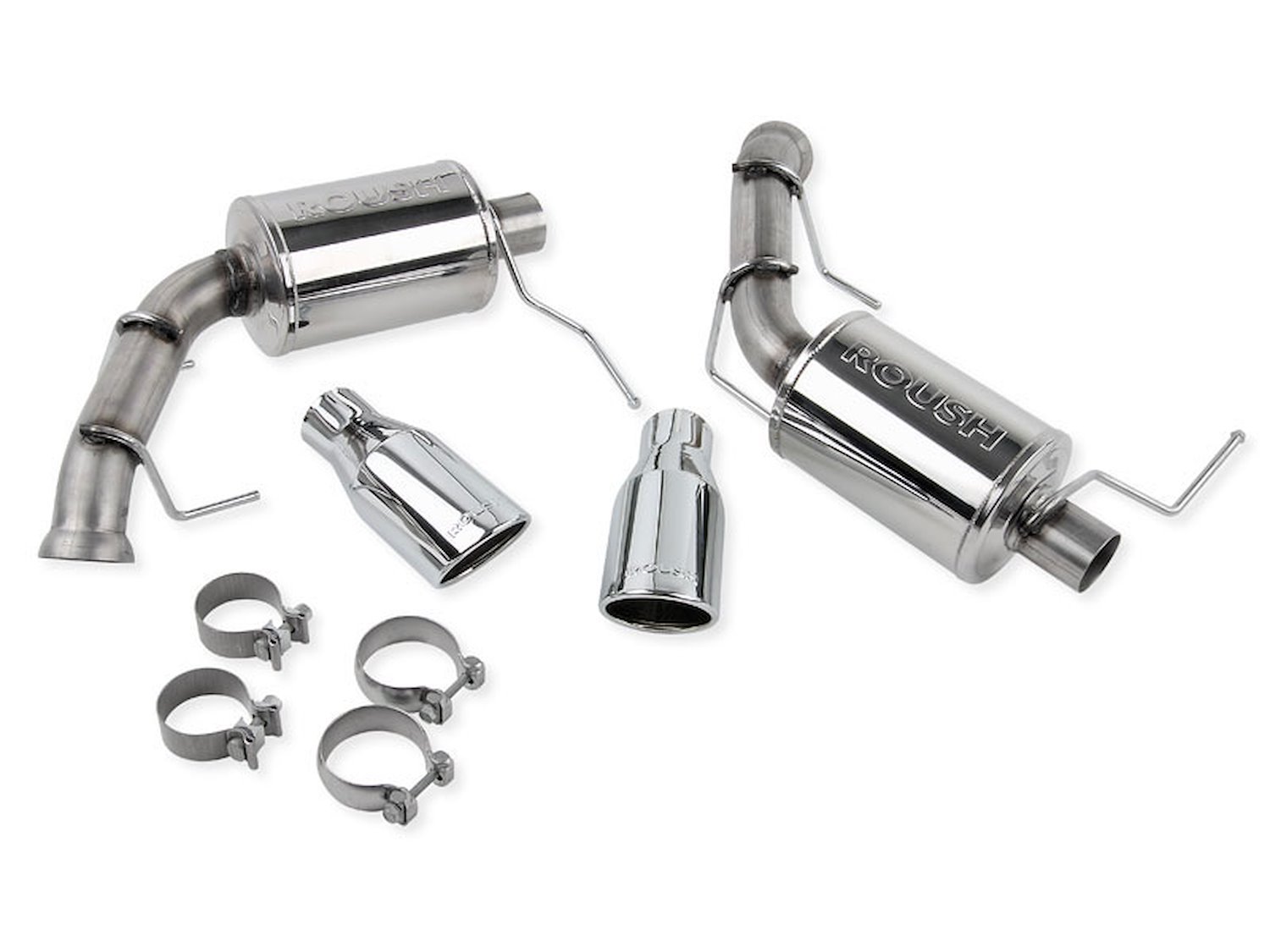 Axle-Back Exhaust with Dual Round Tips 2011-14 Mustang 5.0L V8