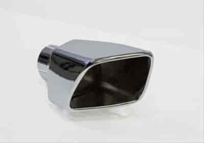 Exhaust Tip LH Square Rear Exit Polished Stainless Steel Mustang