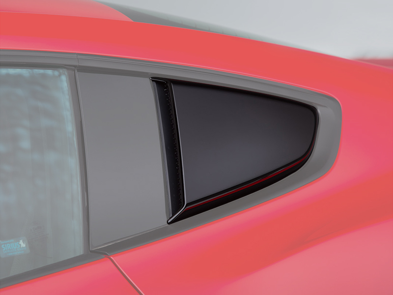 2015-Up Mustang ROUSH Quarter Window Scoops Painted Black