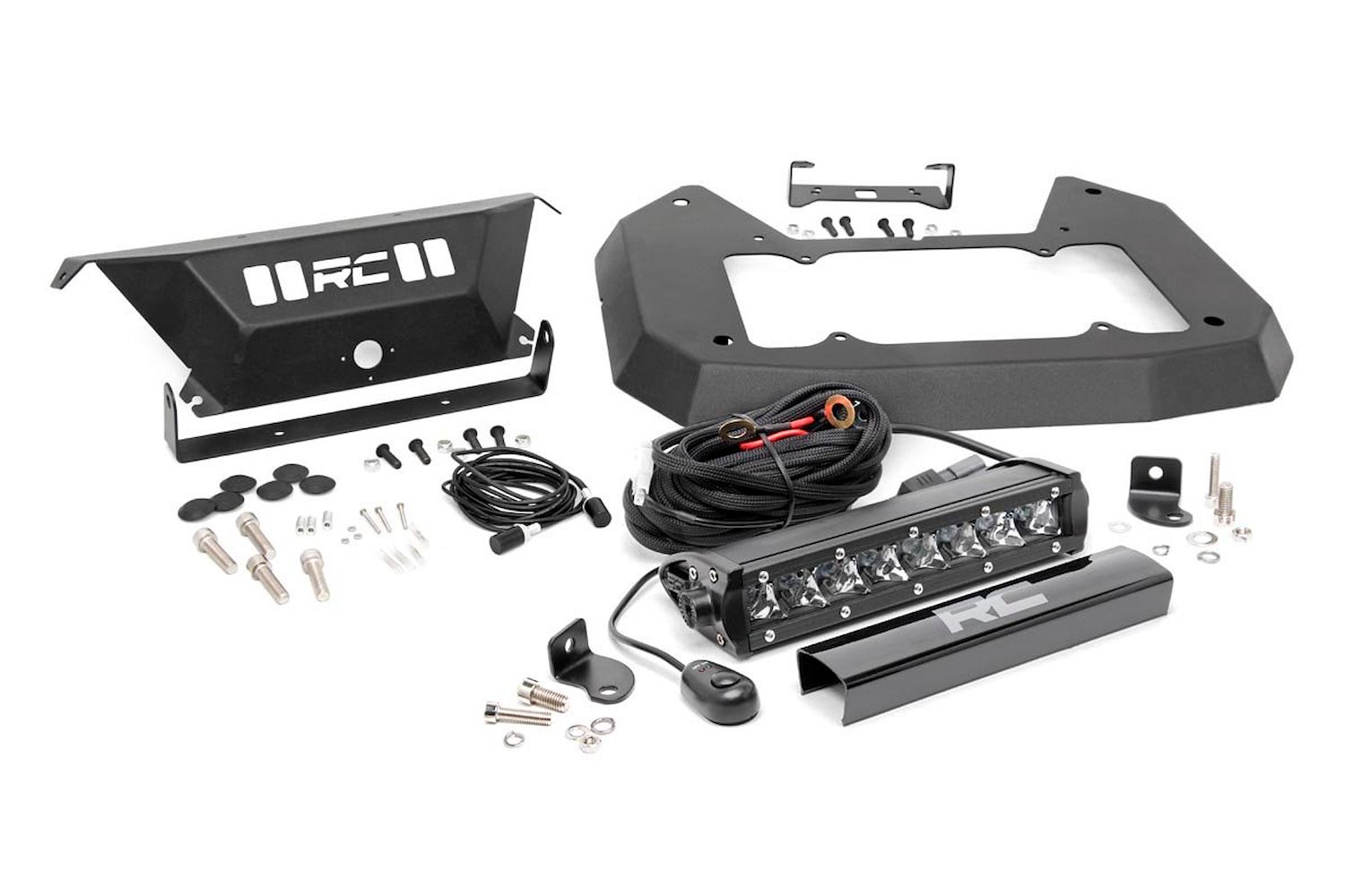 10607 Jeep Spare Tire Delete Kit w/ 8in Chrome Series LED (18-20 JL)