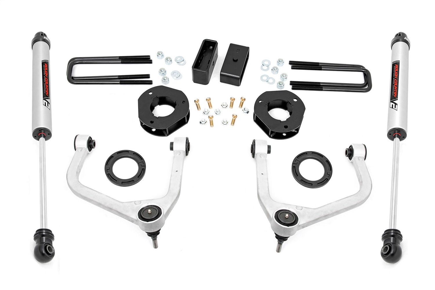 29570 3.5in Susp Lift Kit w/Forged Upr Cntrl Arms and V2 Shks (2019 Chevy 1500 PU 4WD)
