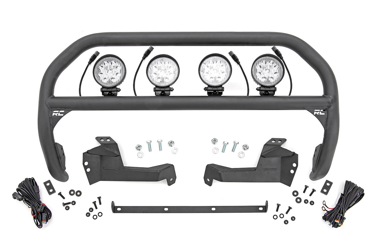 51044 Ford Nudge Bar w/4in Round LEDs (2021 Bronco Sport)
