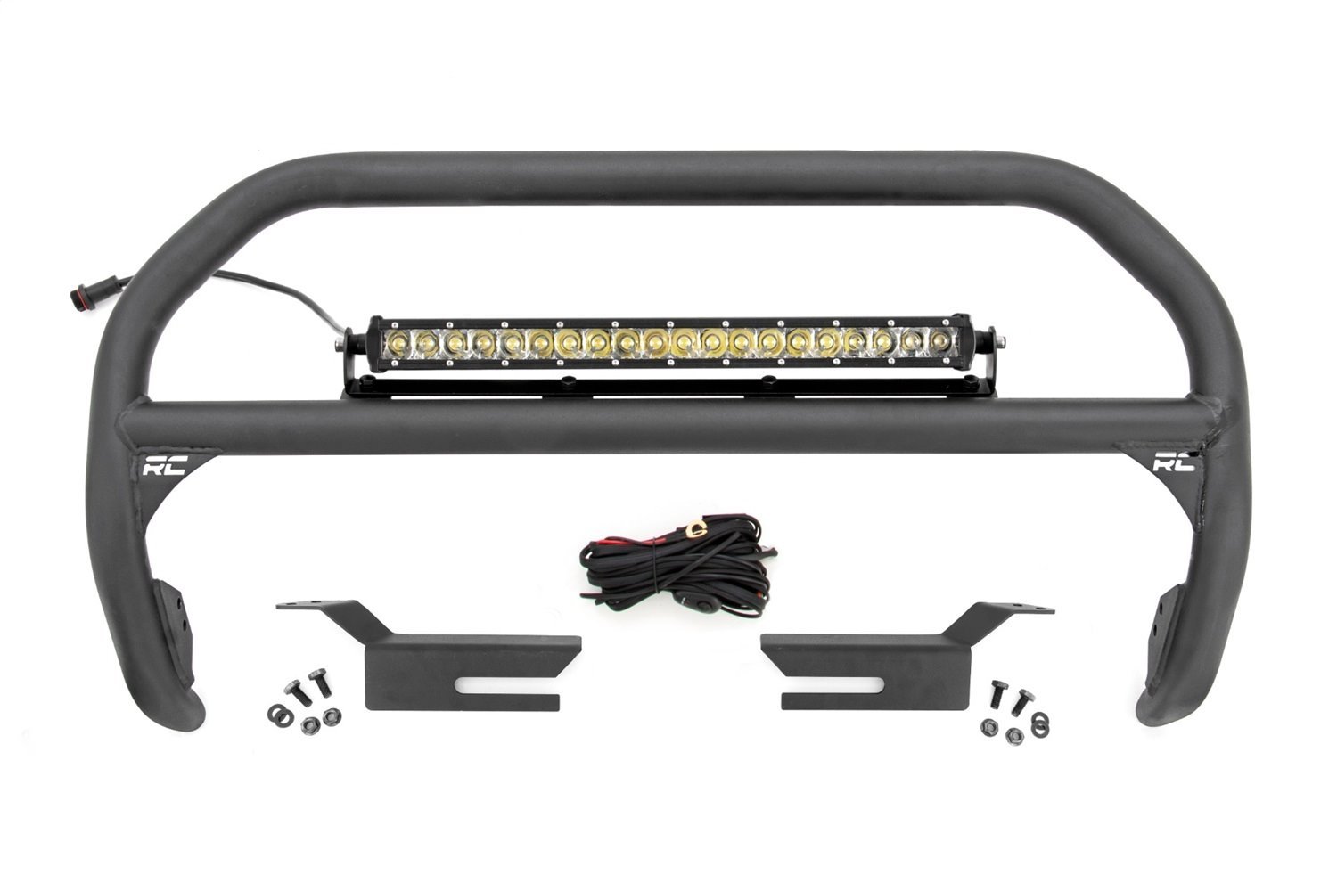 51048 Nudge Bar, 20 in. Chrome Single Row LED, Fits Select Ford Bronco 4WD