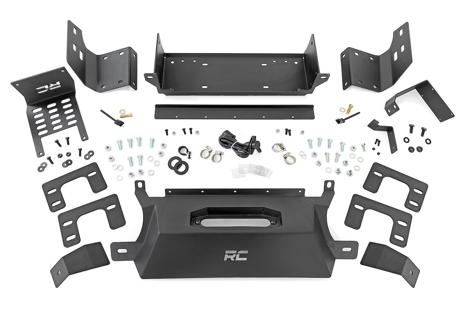 51065 Hidden Winch Mounting Plate; Incl. Winch Tray; Winch Skid Plate; Winch Controller Extension;