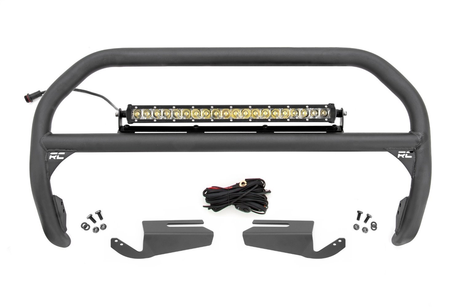 51103 Nudge Bar, 20 in. Chrome Single Row LED, OE Modular Steel, Fits Select Ford Bronco