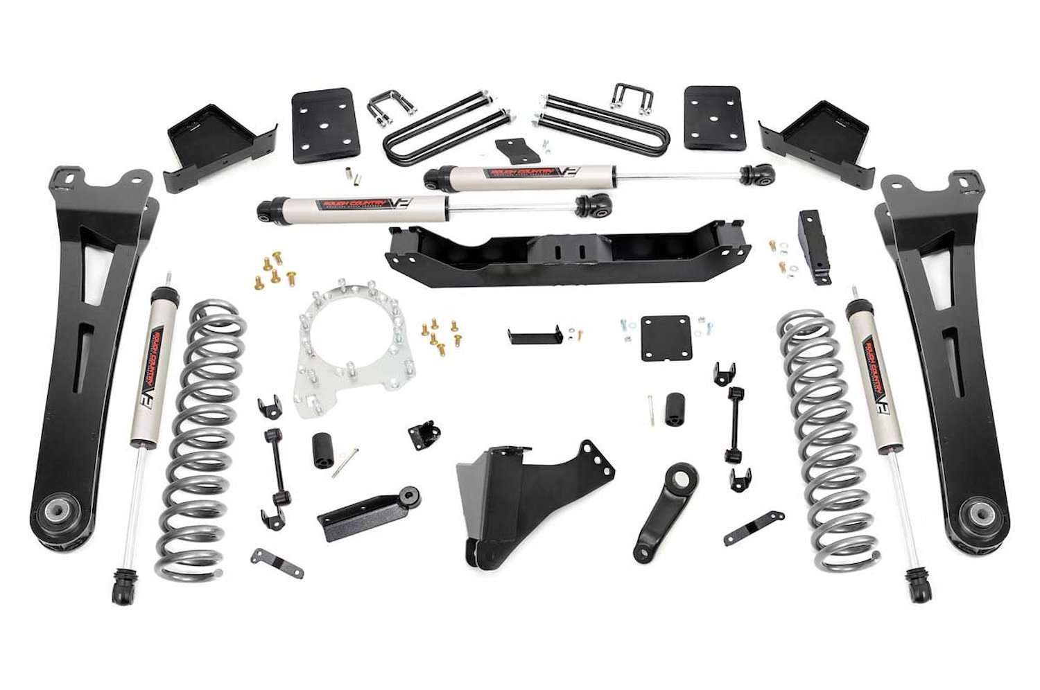 51270 6in Ford Susp Lift Kit w/Radius Arms and V2 Shocks (17-19 F-250/350 4WD, Diesel)