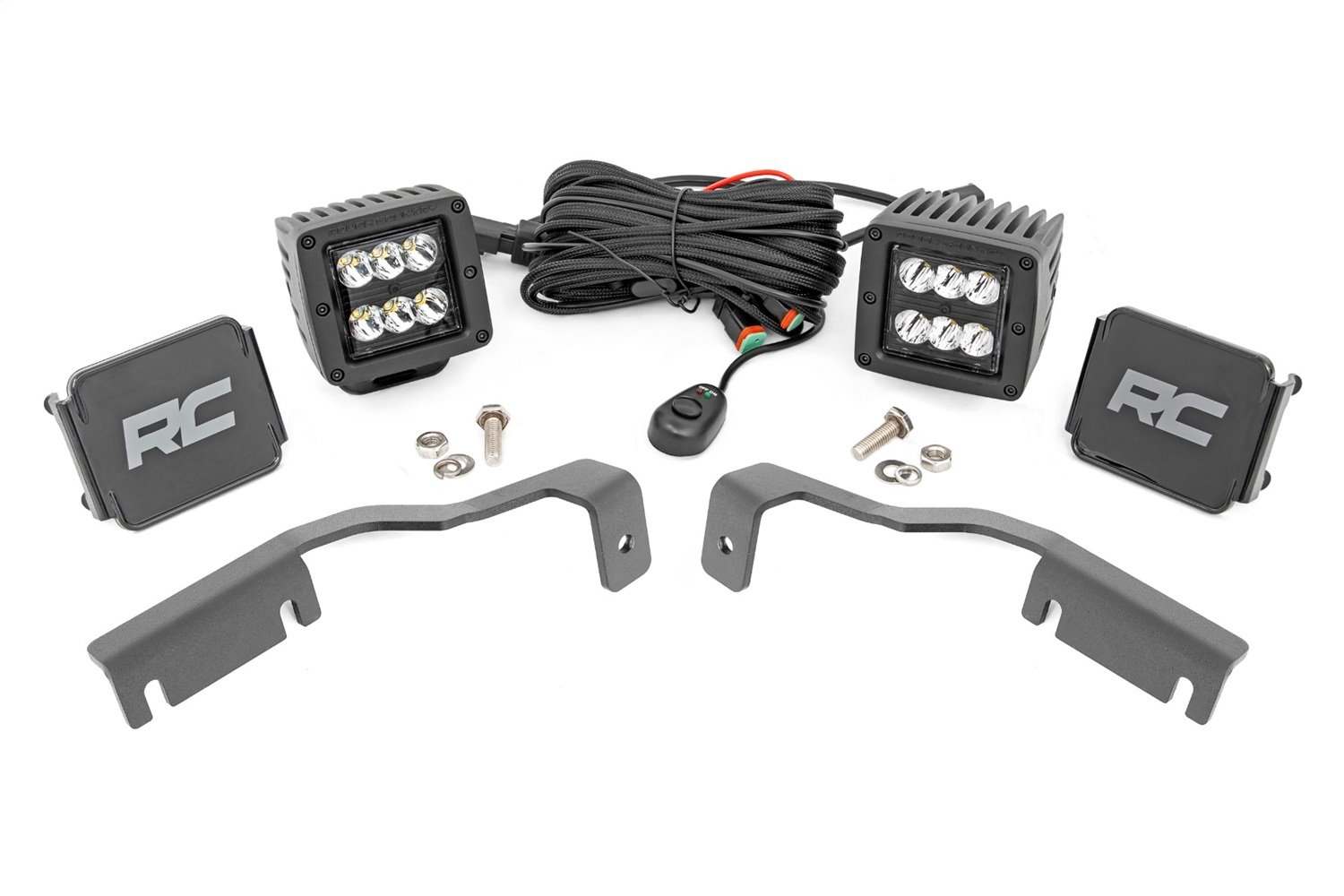 71064 LED Light Kit, Ditch Mount, 2" Black Pair, Spot, Fits Select Nissan Frontier