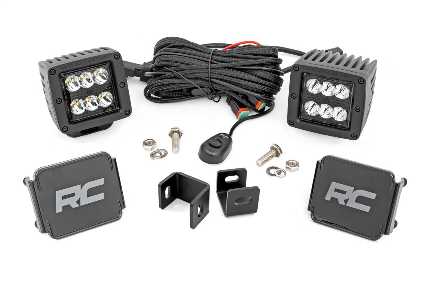 71071 LED Light Kit, Ditch Mount, 2" Black Pair, Spot, Fits Select Toyota Tundra