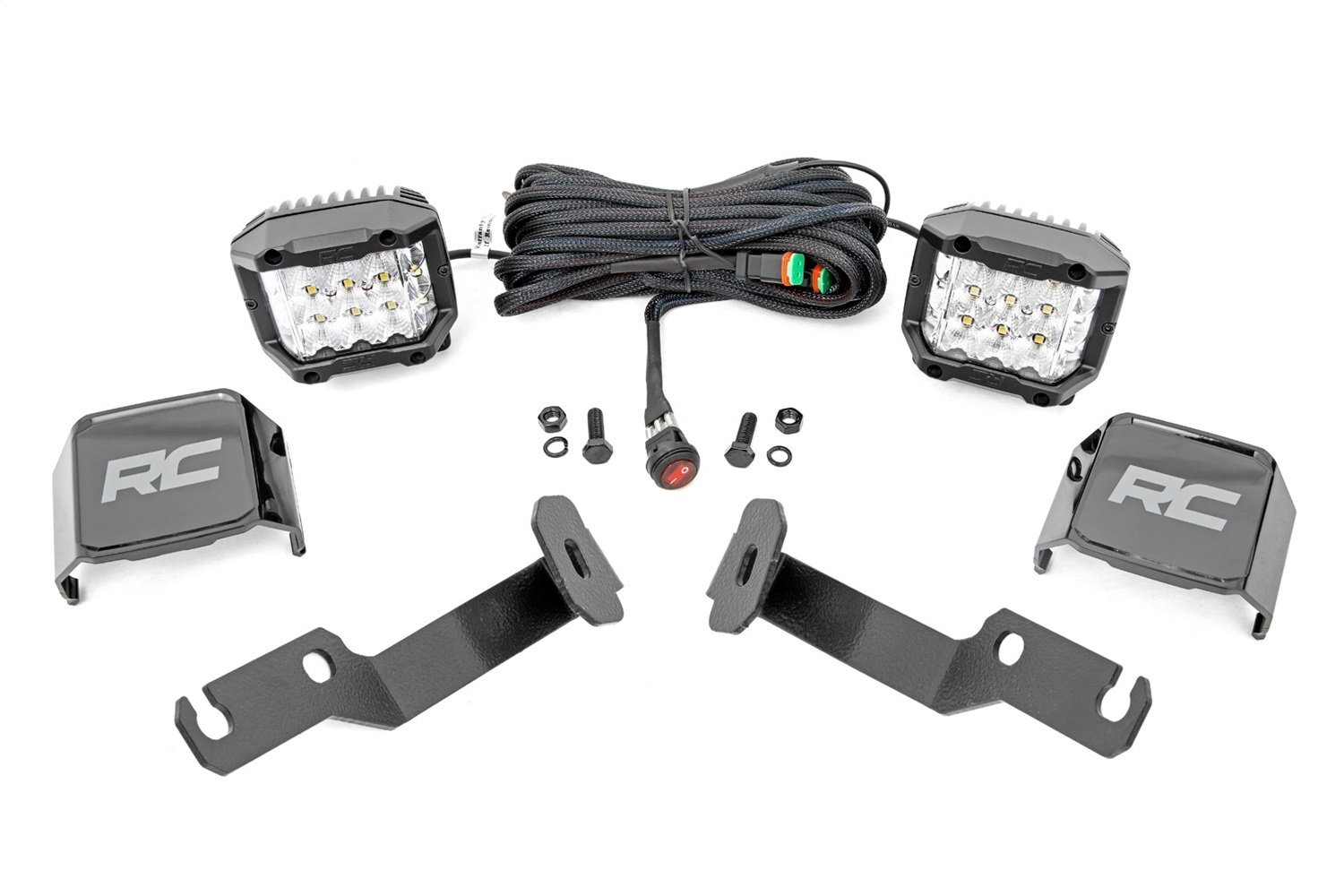 71091 LED Lower Windshield Ditch Kit; 3 in.; Osram Wide Angle Series; Low Profile;