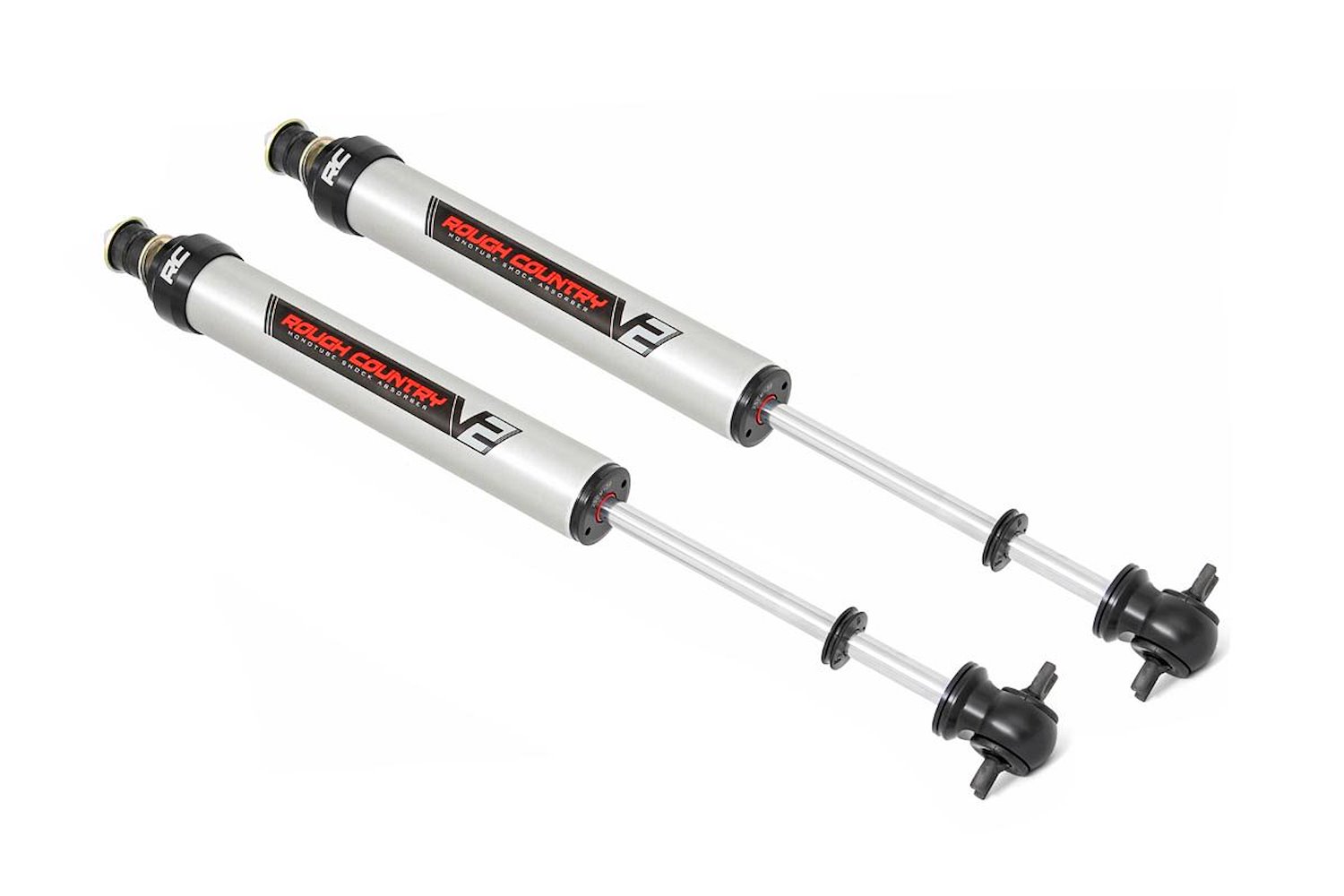 760766_A V2 Shock Absorbers; 0 in. Lift; Front Monotube Shocks; Pair; Extended Length 15.03 in.; Collapsed Length 10.39 in.;