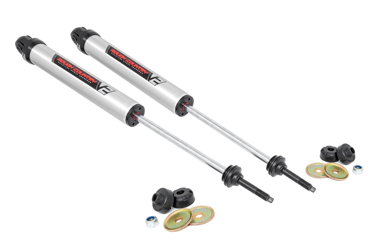 760801_A V2 Shock Absorbers; 4.5-6 in. Lift; Rear; Pair; Extended Length 27.52 in.; Collapsed Length 16.34 in.;