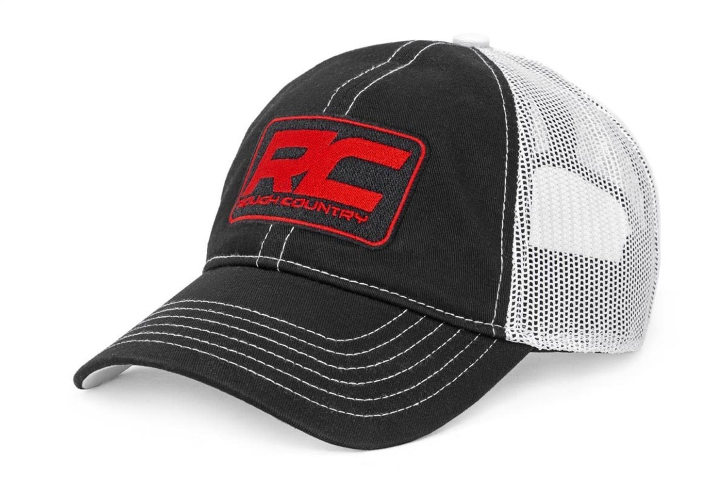 84125 Rough Country Mesh Hat - Black and White