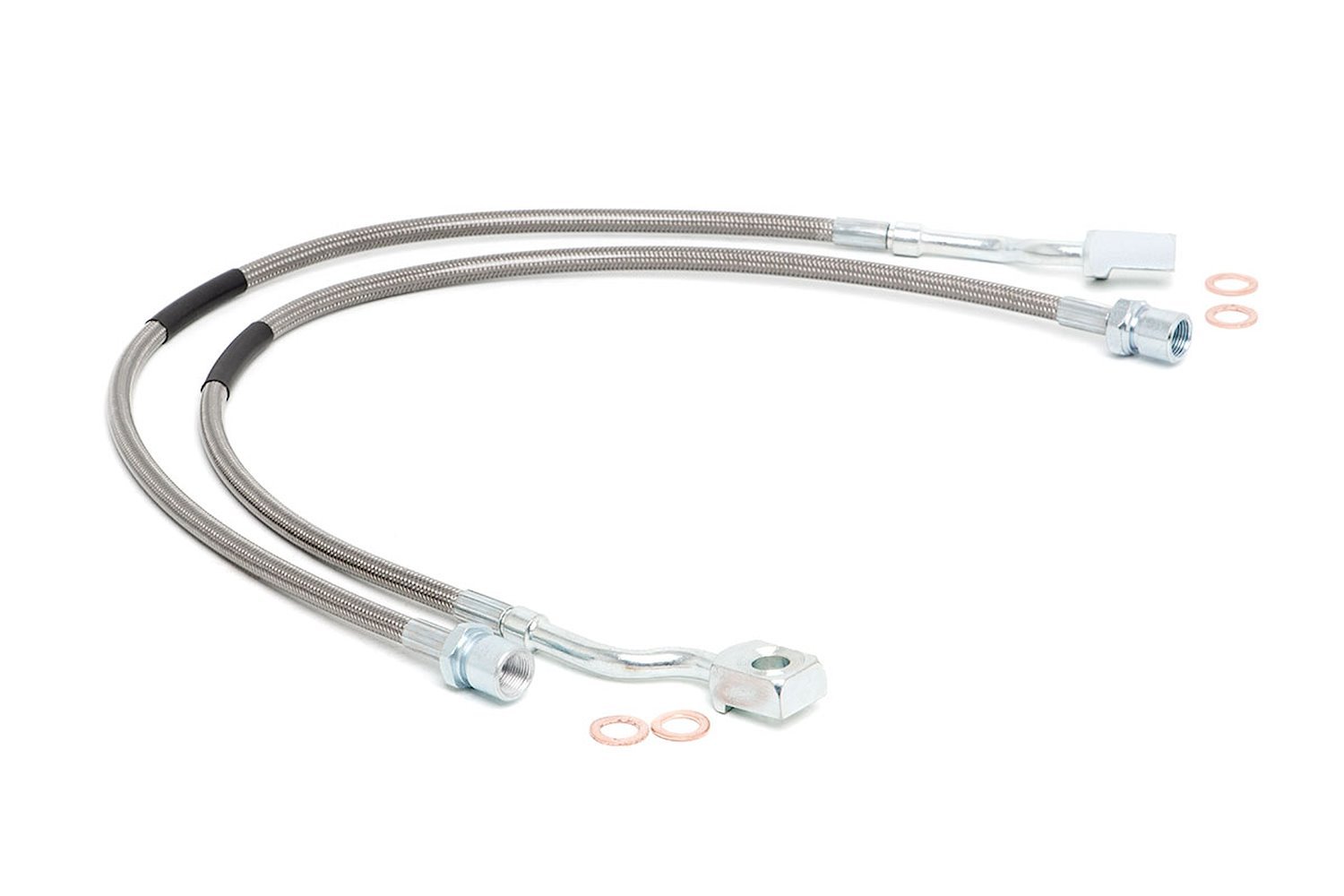 89370 Front Extended SS Brake Lines (07-17 GM 1500 Pickup and SUV) for 5-7.5-in Lifts