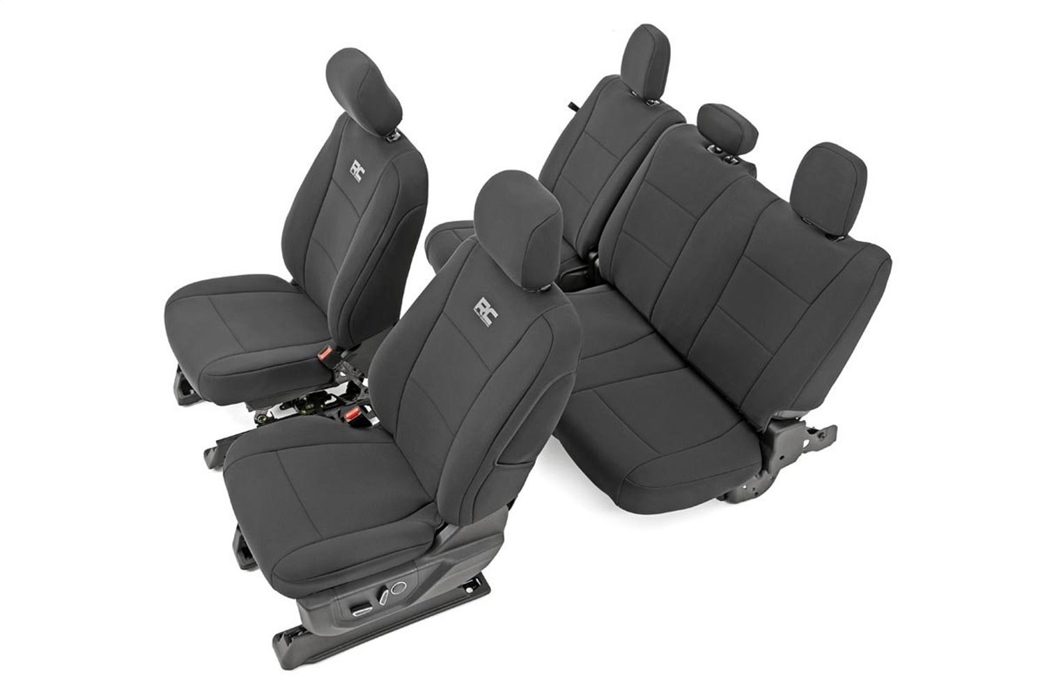 91018 Seat Covers, FR Bucket and RR Bench, Fits Select Ford F150 /F150 Lightning (2022)/Super Duty (17-22)