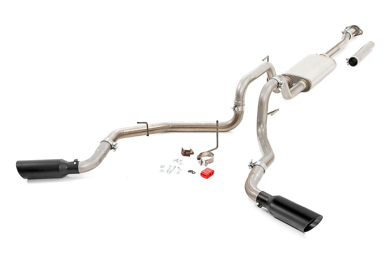 96006 Dual Cat-Back Exhaust System w/ Black Tips (15-20 F-150)