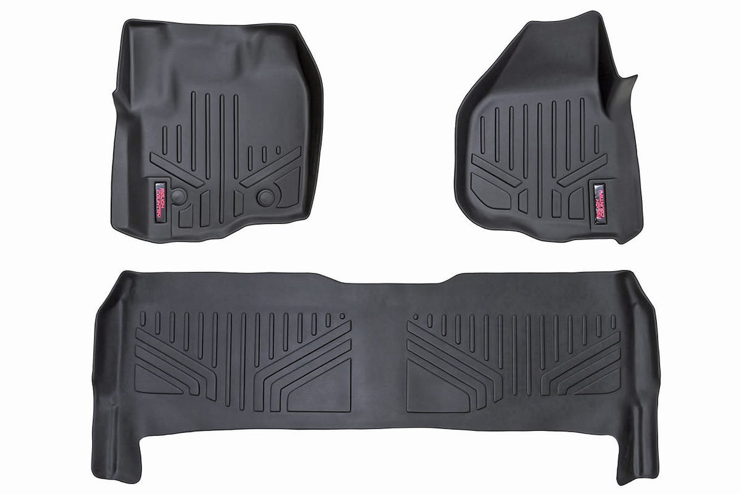 M-51213 Heavy Duty Floor Mats - Front and Rear Combo (Crew Cab Models w/ Raised Pedal)