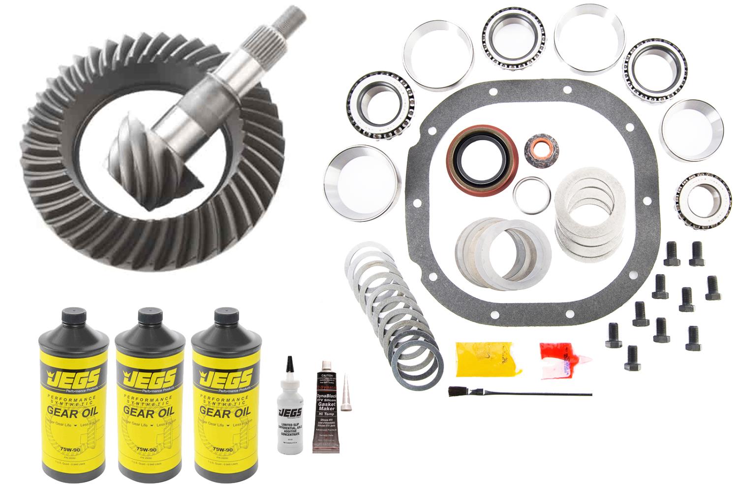 Ring & Pinion Gear Set Kit, Ford 8.8 in., Ratio: 4.56