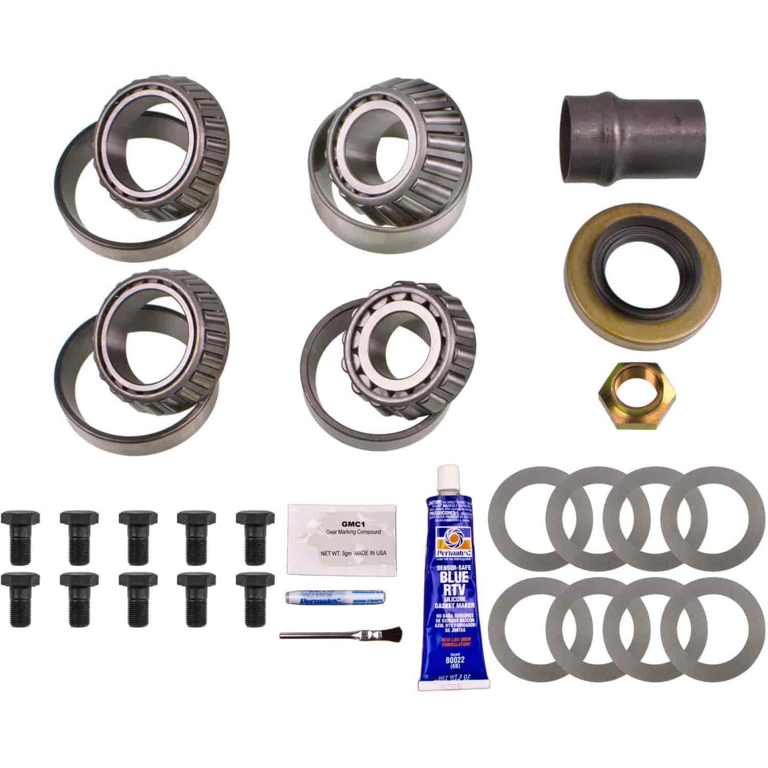 Excel; Full Ring And Pinion Install Kit; Fits Toyota 7.8in.; Incl. Cvr Gskt/Bolts/Washers/Crush Slee