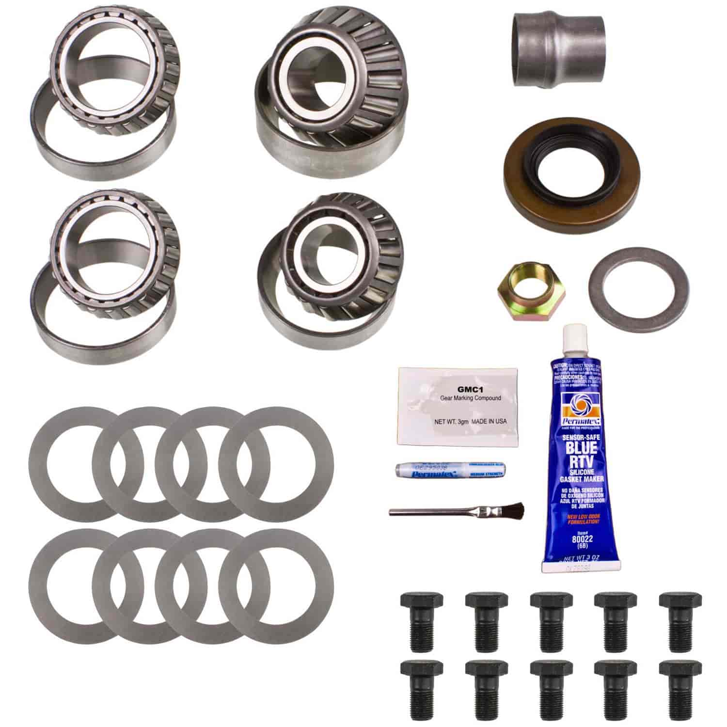 Excel; Full Ring And Pinion Install Kit; Fits Toyota V-6; Incl. Cvr Gskt/Bolts/Washers/Crush Sleeve/