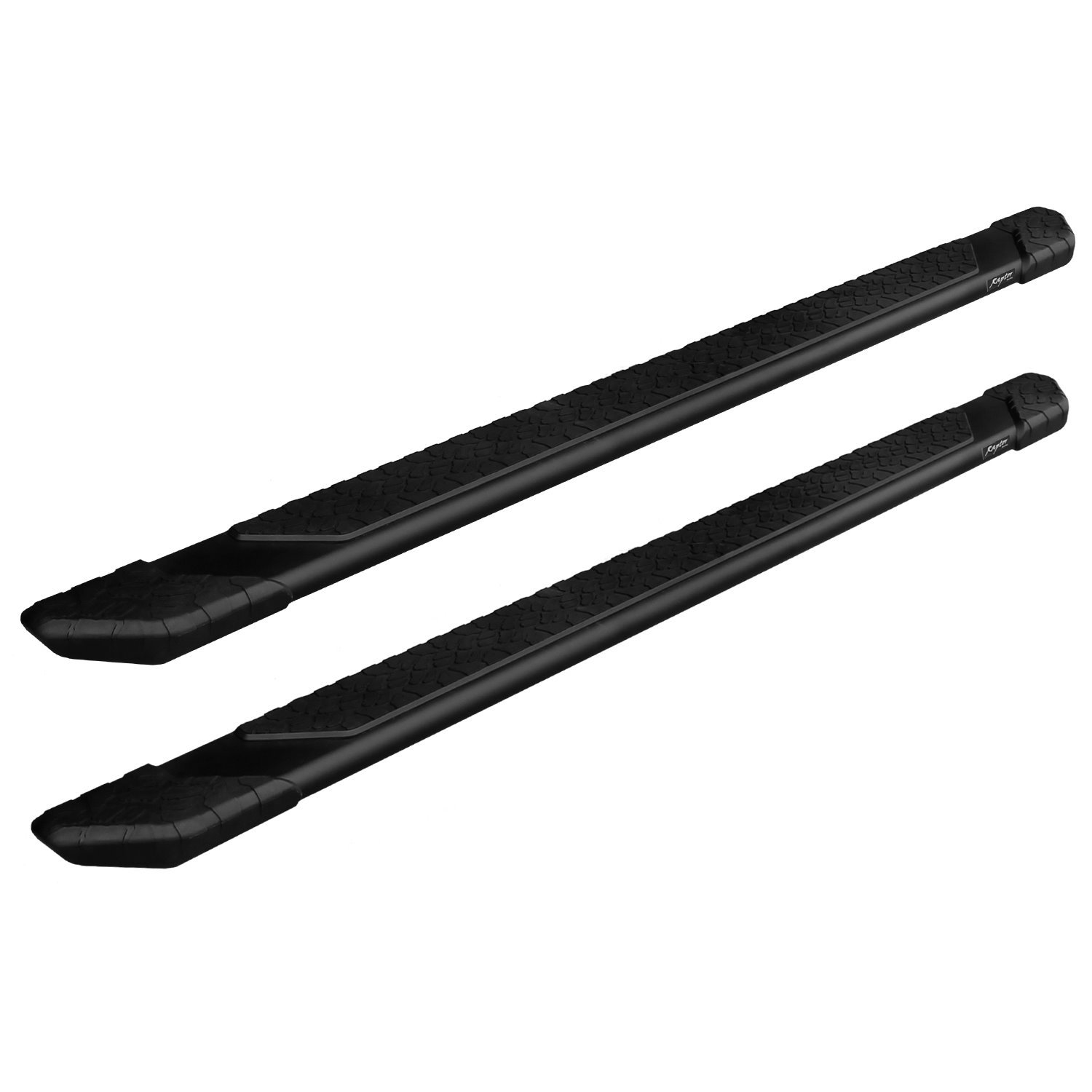 1904-0378BT Raptor Series 5 in Tread Step Slide Track Running Boards, Black Textured Aluminum, 05-23 Toyota Tacoma Double Cab
