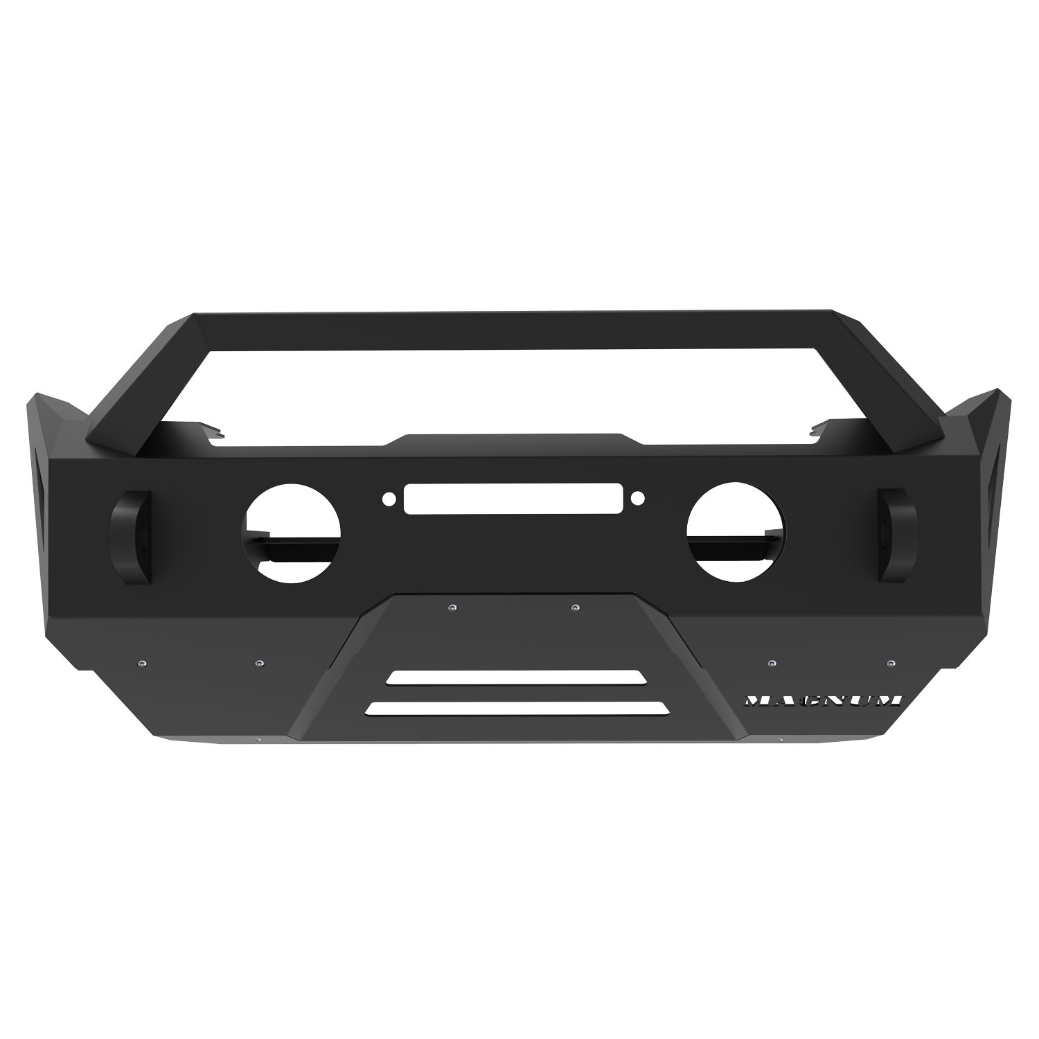 FBM22JPN-RT Magnum Front Stubby Winch Ready Bumpers, Black Steel, Fits Select Jeep Wrangler JL/JLU, Fits Select Gladiator