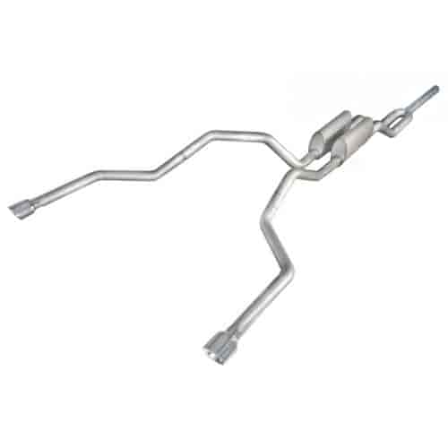 04-08 F150 Triton 5.4L 2WD 4WD Catback True Dual Exhaust with Y-pipe and s-tube turbo mufflers clamp