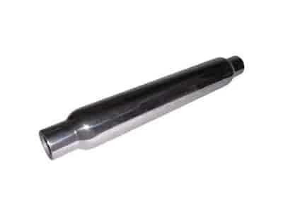 Smooth Tube Muffler, 2-1/2" Inlet/Outlet, Polished Finish