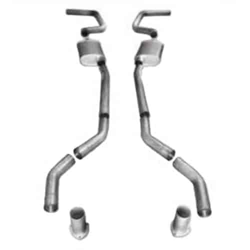 2009-12 C6 Corvette axle back 2-1/2 exhaust system CNC mandrel bent with dual mirror polished chambe