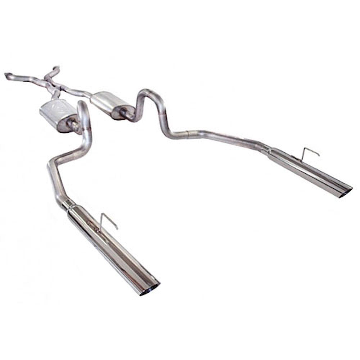 Dual Cat-Back 2 1/2 in. Exhaust System for 2003-2011 Ford Crown Victoria, Mercury Marauder 4.6L Engine