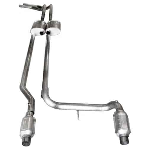 04-08 F150 4.6L OFFROAD TRUE DUAL EXHAUST SYSTEM FOR SW HEADERS. DUAL 2.5 EXHAUST SYSTEM CHAMBERED T