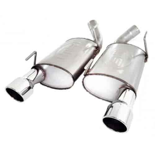 2010 Mustang GT muffler replacement kit. Includes 2 2 1/2 inlet bends 3 inlet and outlet turbo mufflers