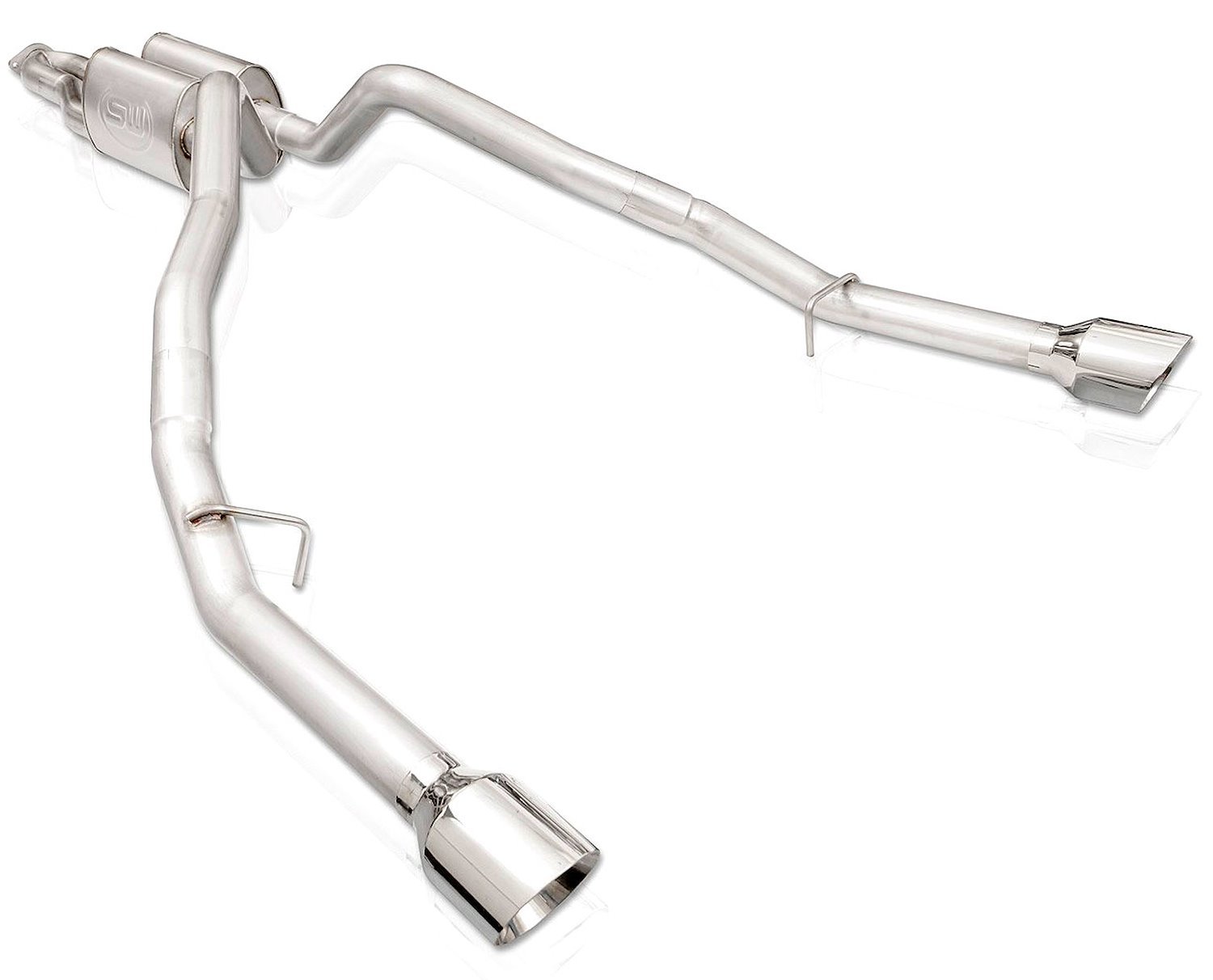 Redline Series Cat-Back Exhaust System with Y-Pipe & X-Pipe Dodge Ram 1500 5.7L - 5 in. Polished Tips - Aggressive Sound
