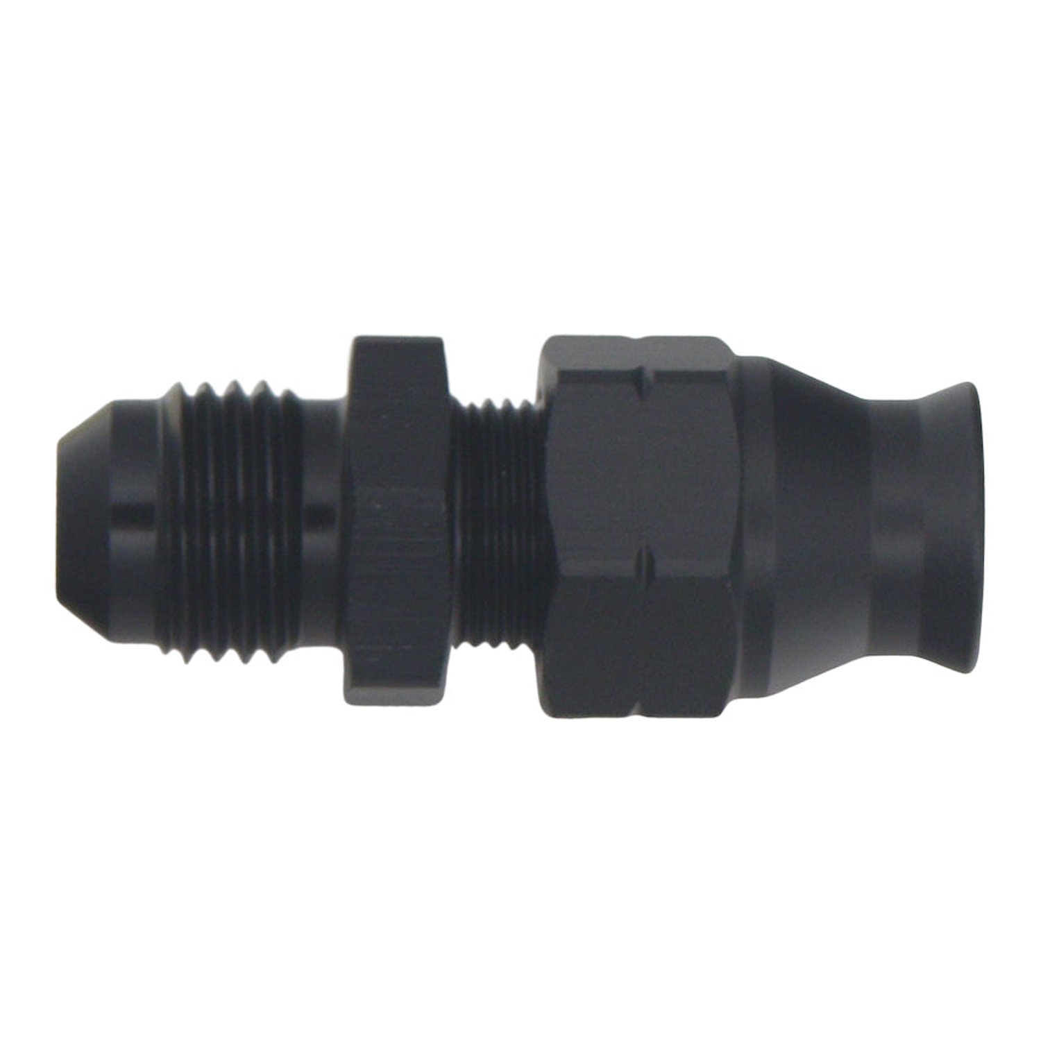6020108B 6AN Male Flare to 5/16 Inch Hardline Compression Adapter (Incl 1 Olive Insert) Anodized Matte Black