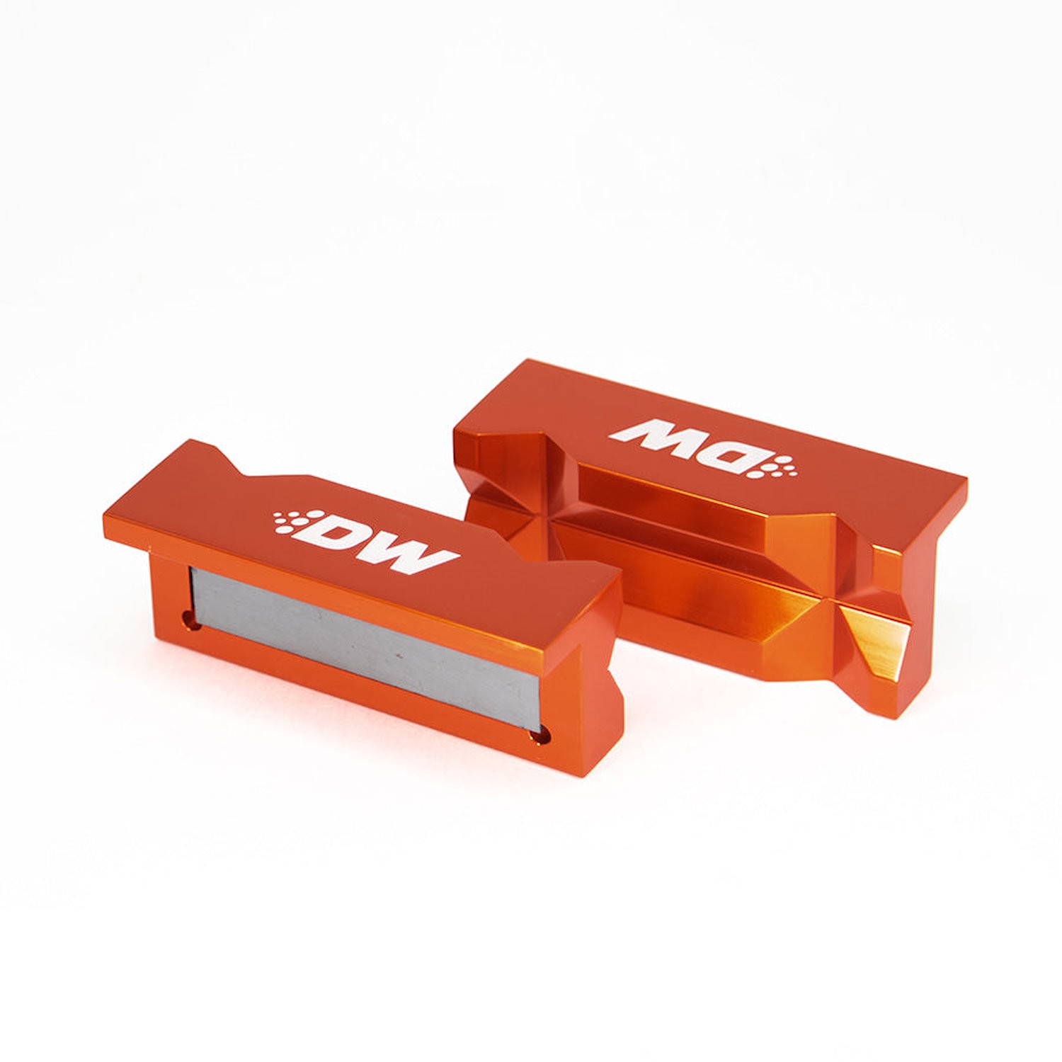 6021007 4" Aluminum Soft Jaws with Magnet (orange anodized)T6061 Aluminum
